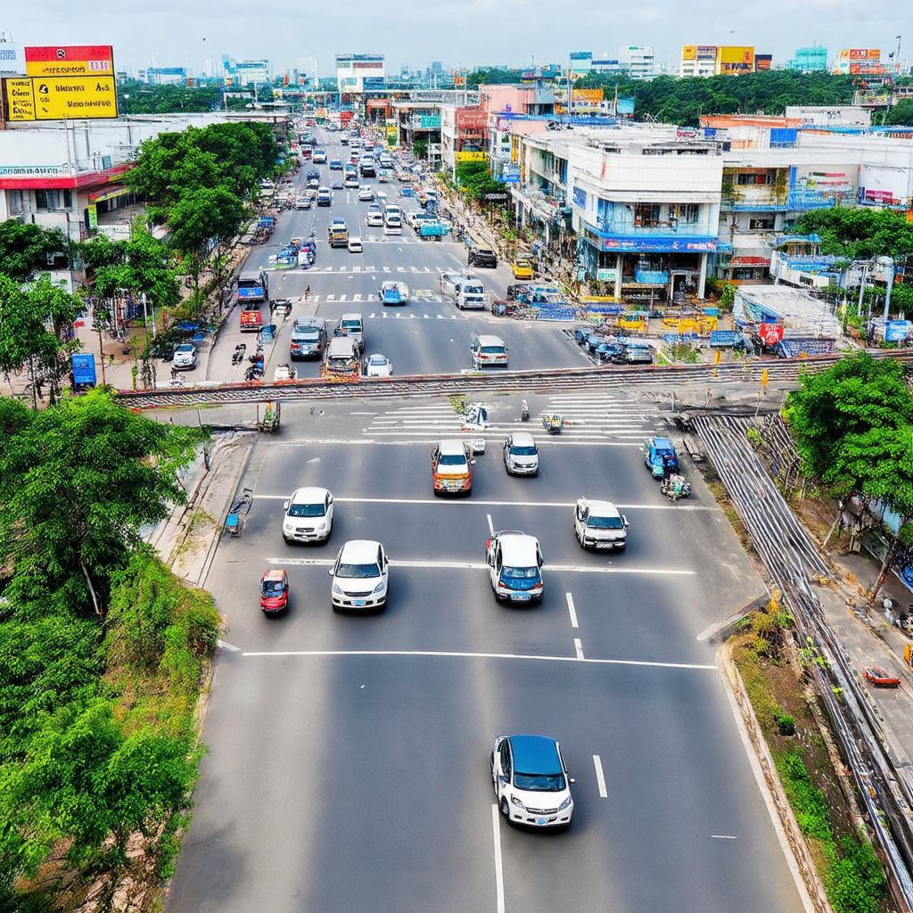 Hình ảnh Ngã tư Tân Phong đường Đồng Khởi Biên Hòa Đồng Nai lúc đông đúc
