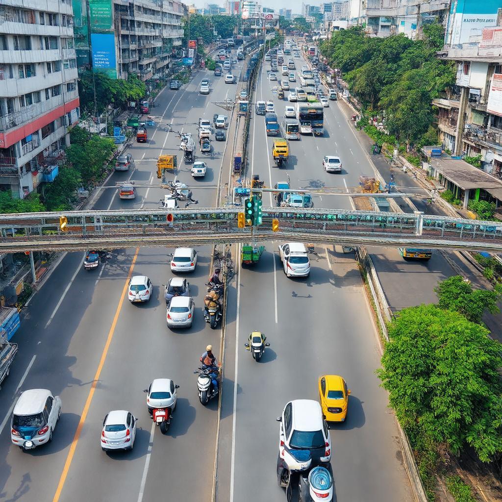 Toàn cảnh ngã tư Lạc Long Quân - Âu Cơ, Quận Tân Bình tấp nập xe cộ qua lại, kết nối các khu vực.