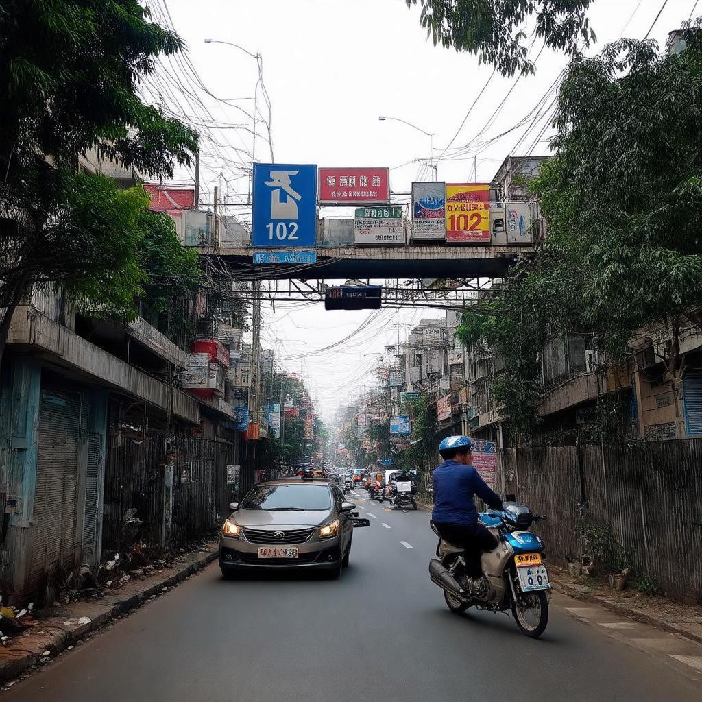 Lối vào Ngõ 102 Khuất Duy Tiến từ đường chính sầm uất Khuất Duy Tiến, Hà Nội.