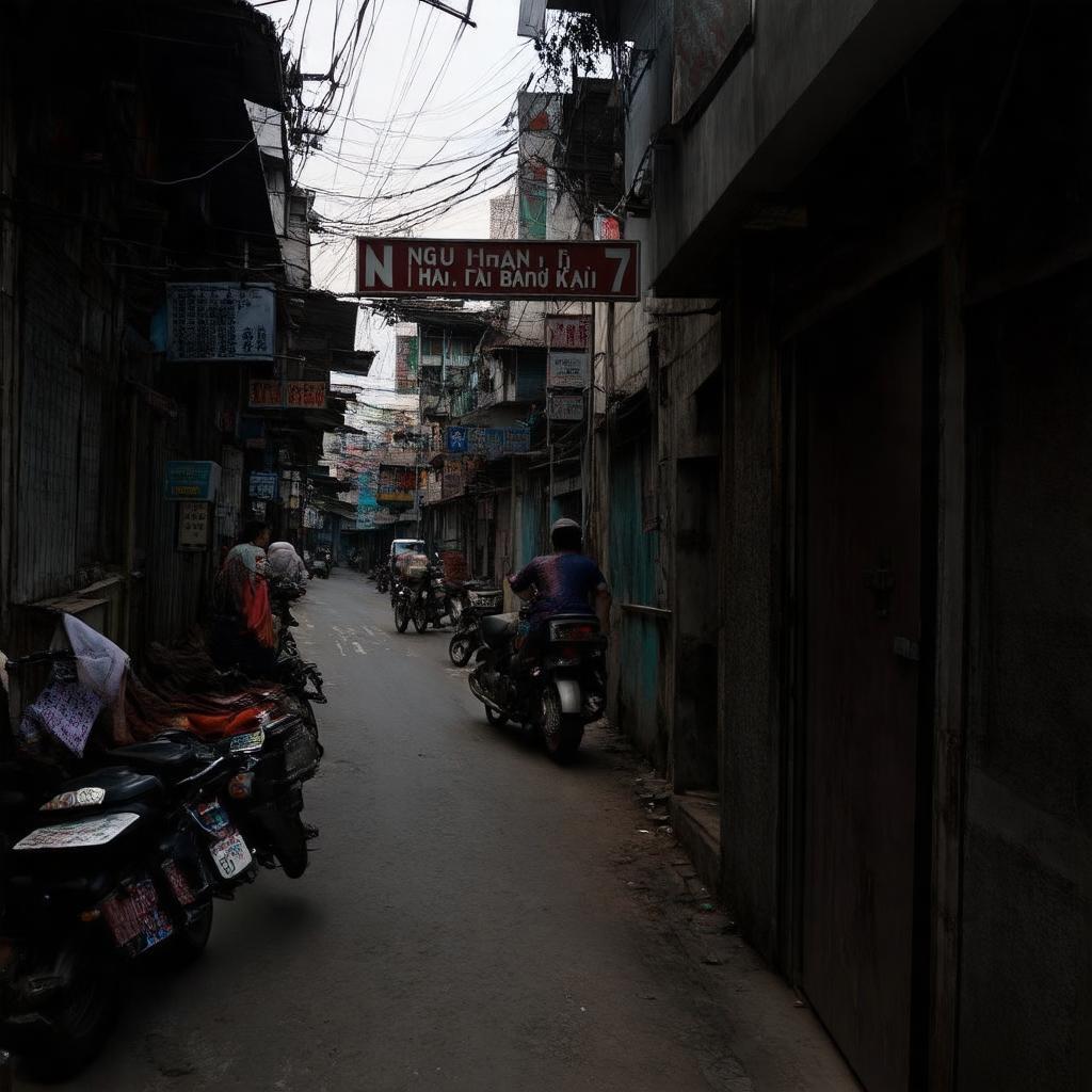 Cổng ngõ Hòa Bình 7 đường Minh Khai, quận Hai Bà Trưng, Hà Nội.