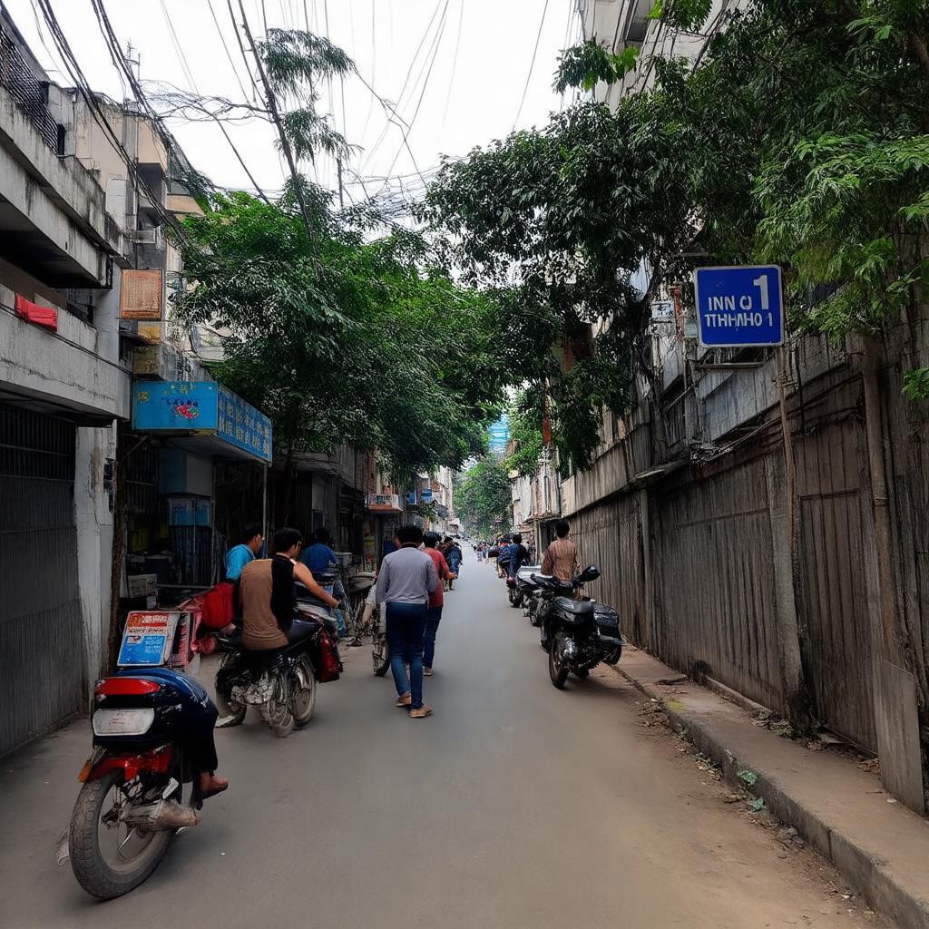 Lối vào Ngõ Thịnh Hào 1 trên đường Tôn Đức Thắng, phường Hàng Bột, Đống Đa