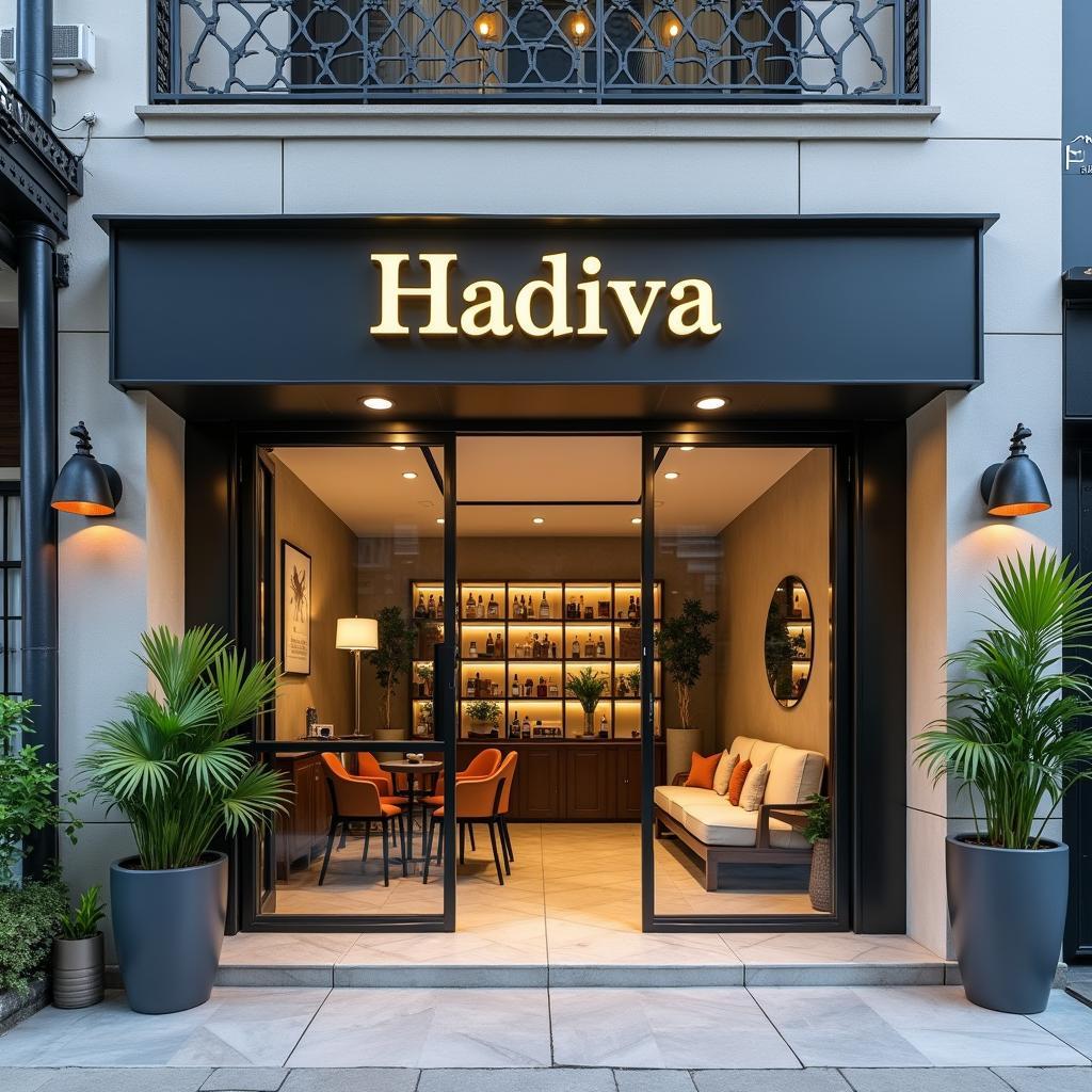 Ngoai canh Hadiva Boutique Hotel Da Nang, toa lac tai trung tam duong Tran Phu, thiet ke boutique doc dao.