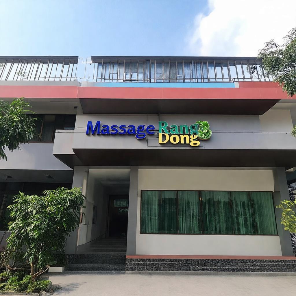 Ngoại cảnh Massage Rạng Đông tại 200 Nguyễn Trãi, Bình Dương, một địa điểm thư giãn.