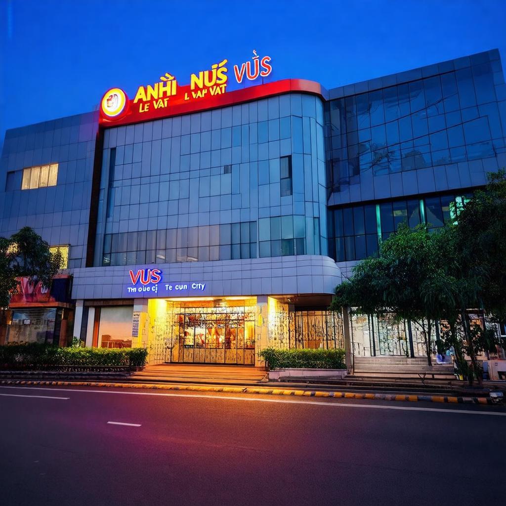 Hình ảnh bên ngoài Trung tâm Anh ngữ VUS Lê Văn Việt tại TP Thủ Đức khang trang hiện đại.