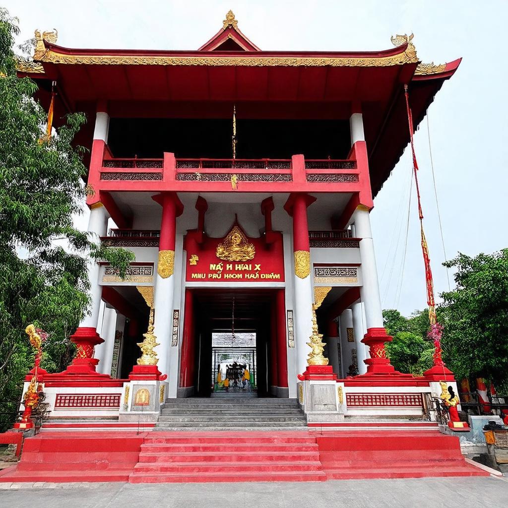 Hinh anh ngoi mieu Hai Xa co kinh, noi sinh hoat tin nguong cua nguoi dan dia phuong