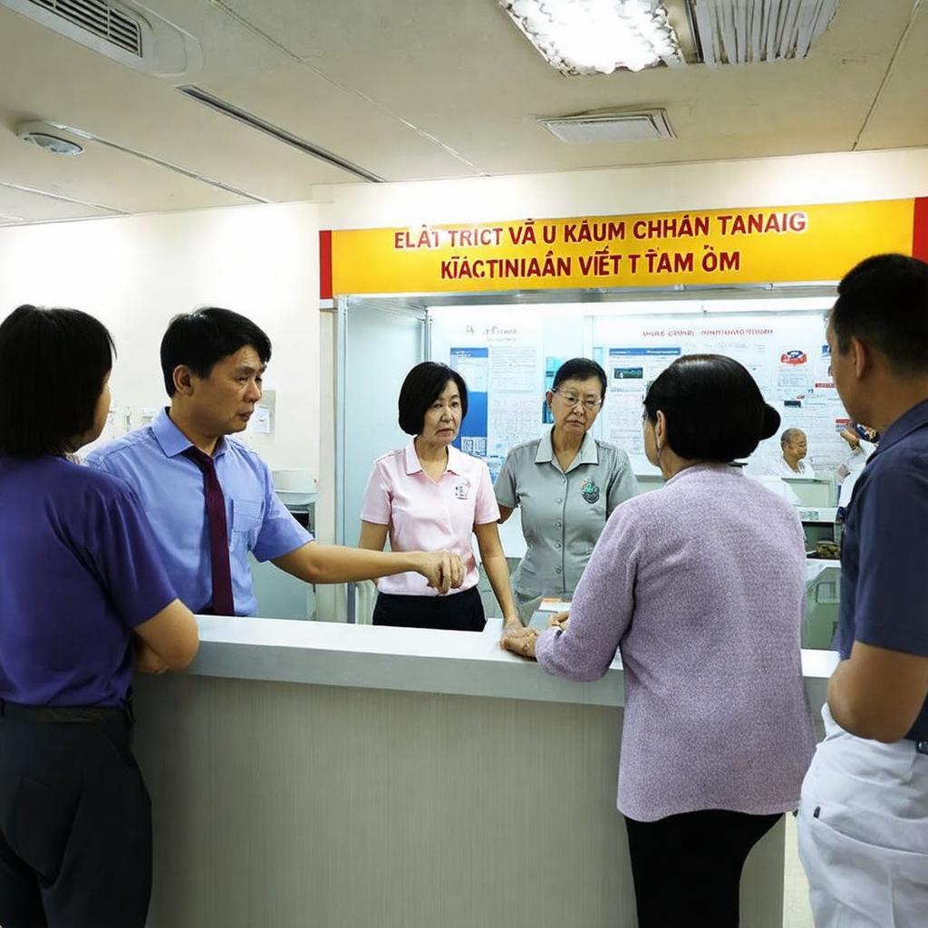 Hình ảnh người dân giao dịch tại quầy Điện lực Văn Lâm Như Quỳnh, thể hiện sự tương tác trực tiếp.
