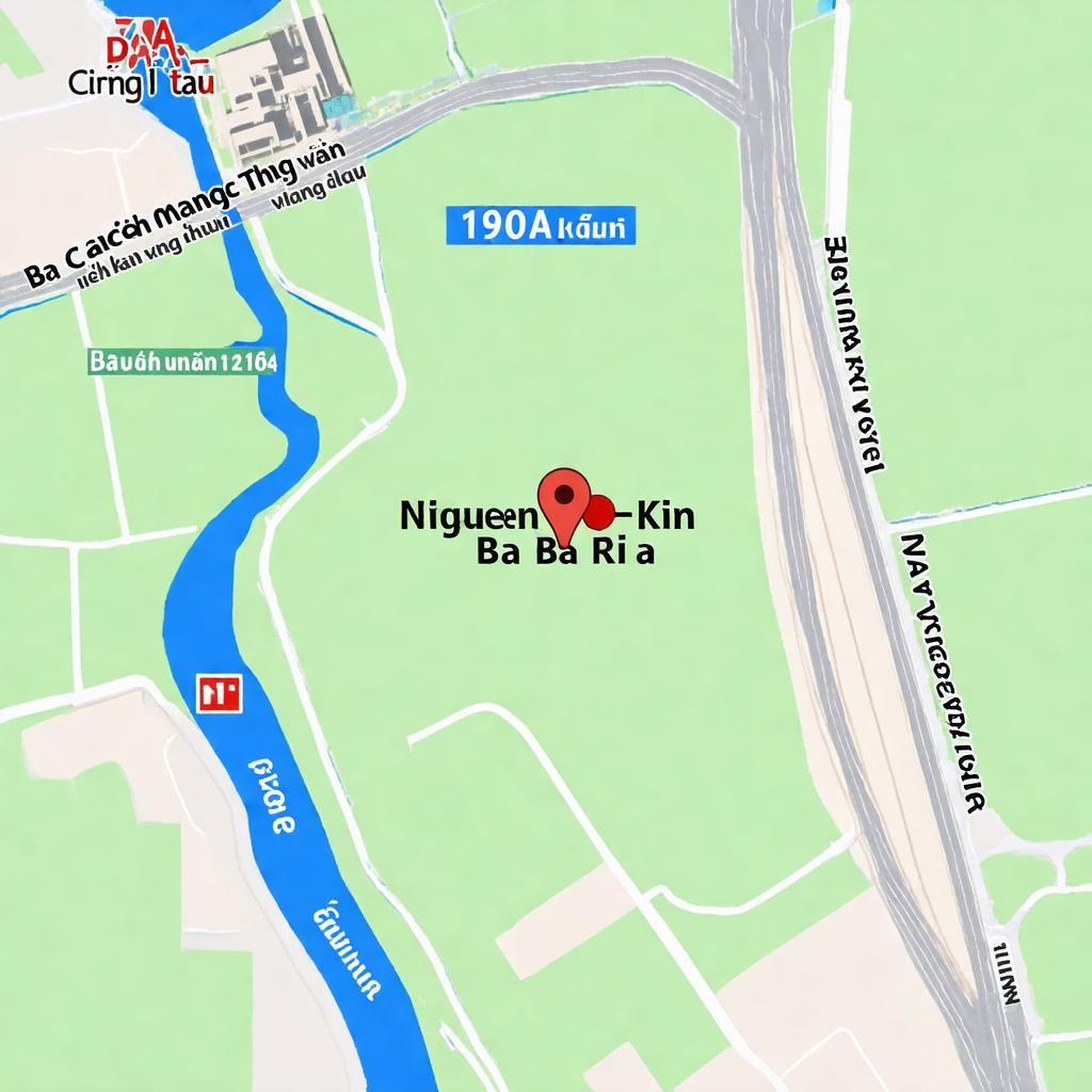 Bản đồ chỉ đường đến Nguyễn Kim Bà Rịa tại địa chỉ 190A Cách Mạng Tháng Tám