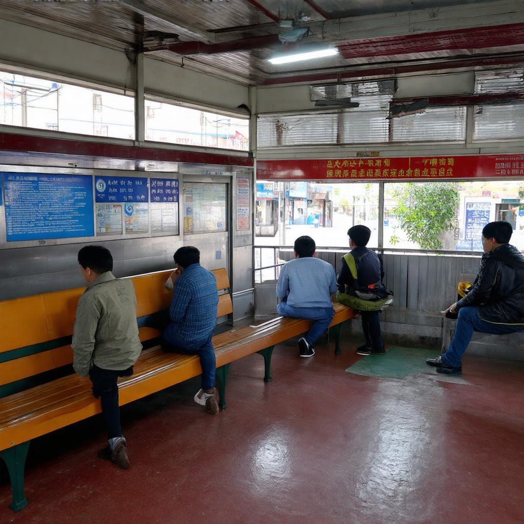Hành khách ngồi chờ tàu tại khu vực nhà chờ bên trong Ga Thường Tường, Hà Nội, không gian giản dị.