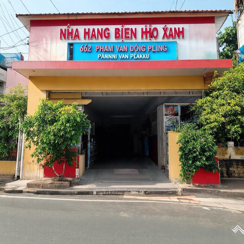 Địa chỉ Nhà hàng Biển Hồ Xanh 662 Phạm Văn Đồng Pleiku dễ dàng tìm thấy.