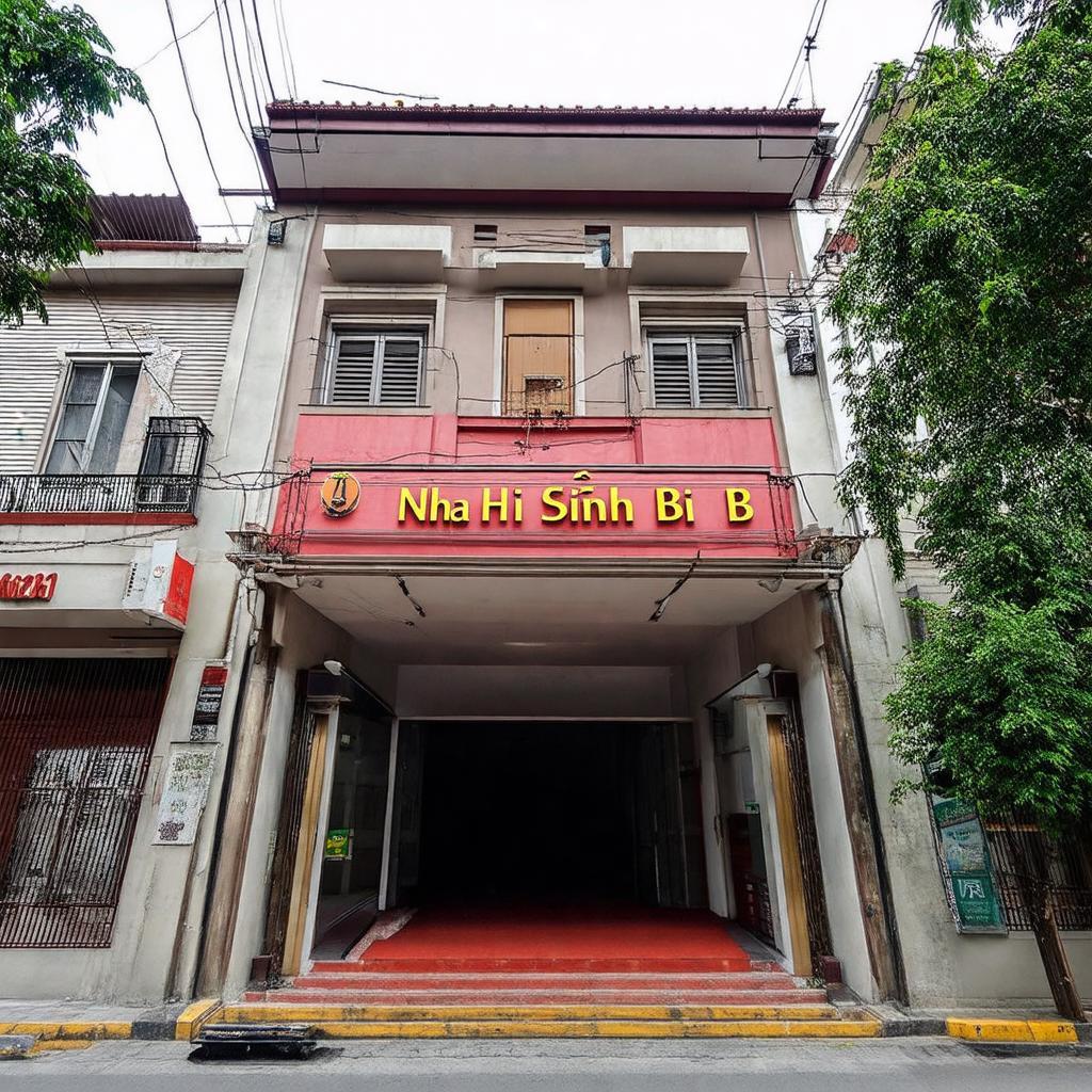 Mặt tiền Nhà Hộ Sinh B tại địa chỉ 141 Lò Đúc, Quận Hai Bà Trưng, Hà Nội