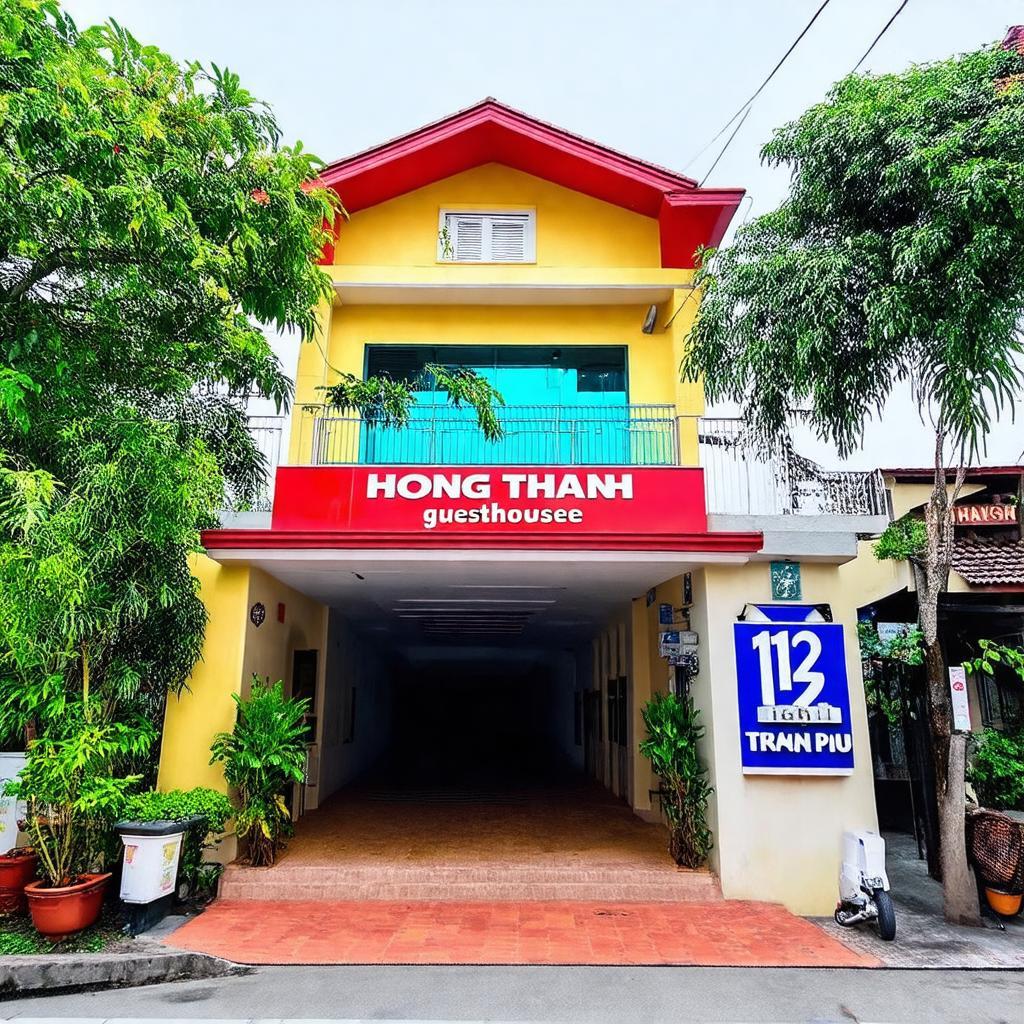 Mặt tiền Nhà nghỉ Hồng Thanh Vũng Tàu tại địa chỉ 112 Trần Phú