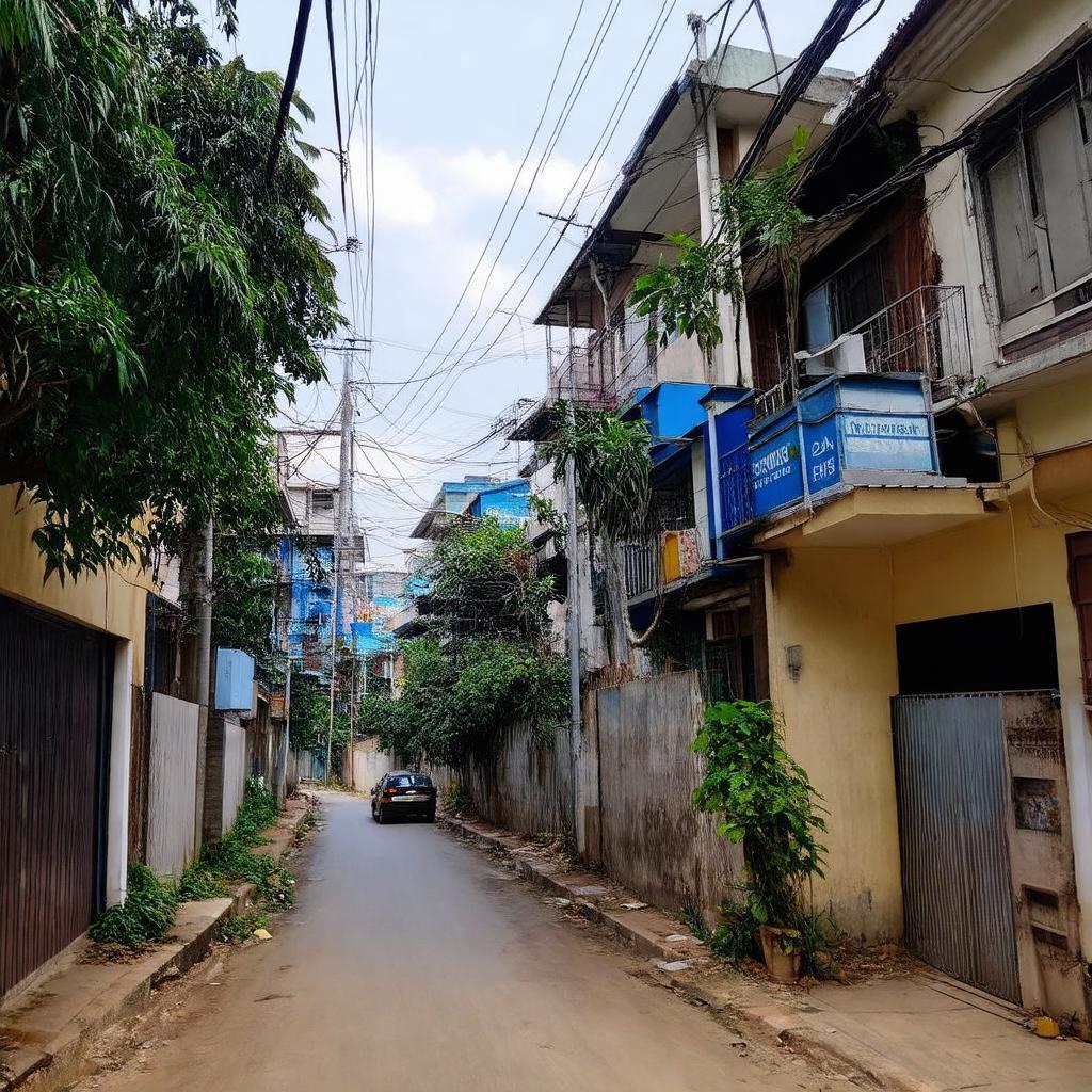 Hình ảnh nhà ở dân cư trong hẻm nhỏ tại Khu phố Tân Thới Hiệp Quận 12 TP HCM