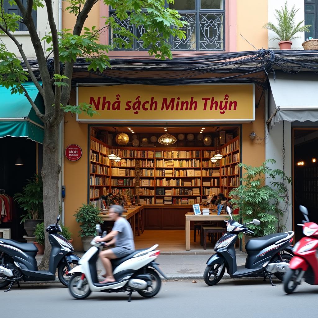 Mặt tiền Nhà sách Minh Thuận tại số 358 Nguyễn Trãi Thanh Xuân Hà Nội
