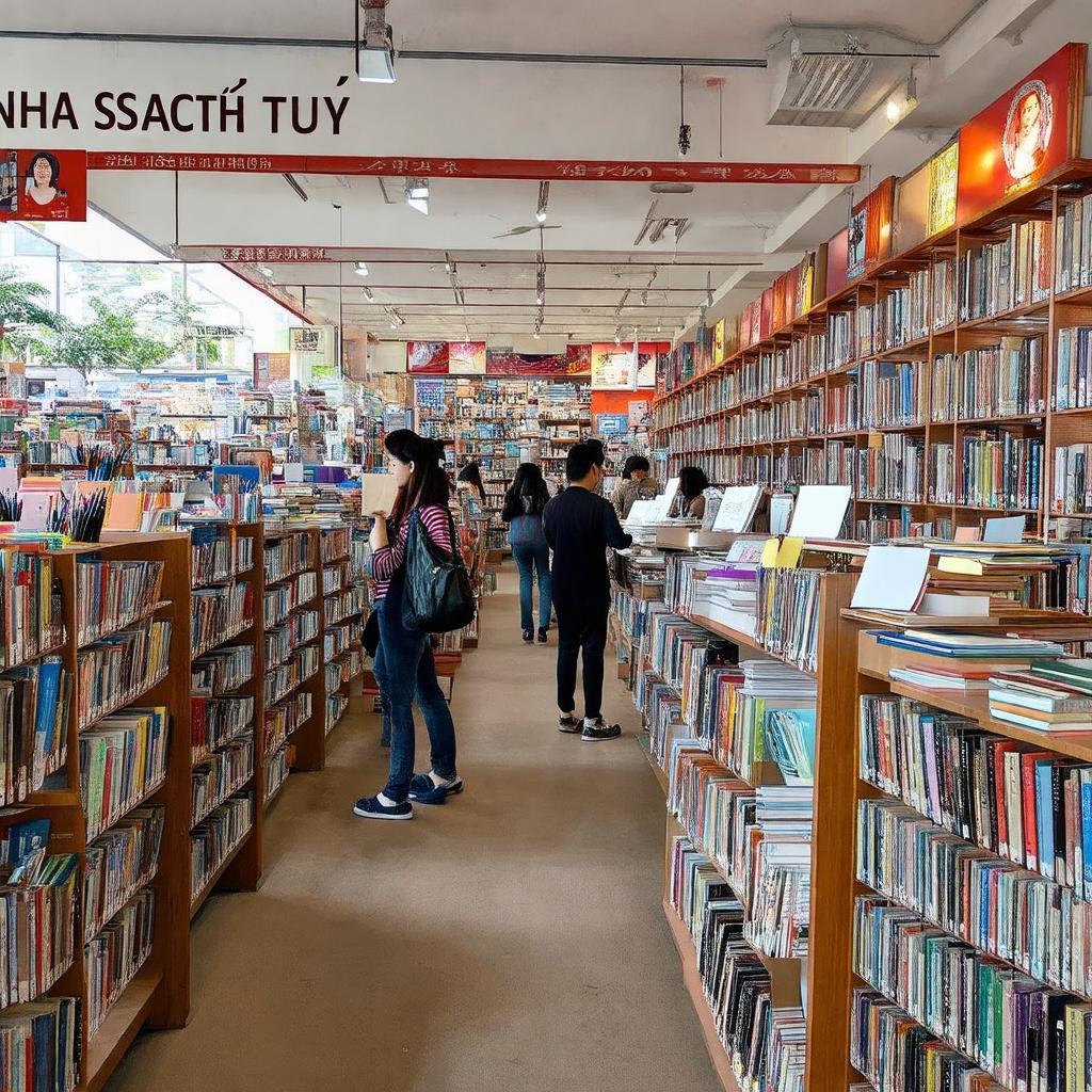 Kho sách khổng lồ và khu văn phòng phẩm đa dạng tại Nhà Sách Trí Tuệ Cầu Giấy