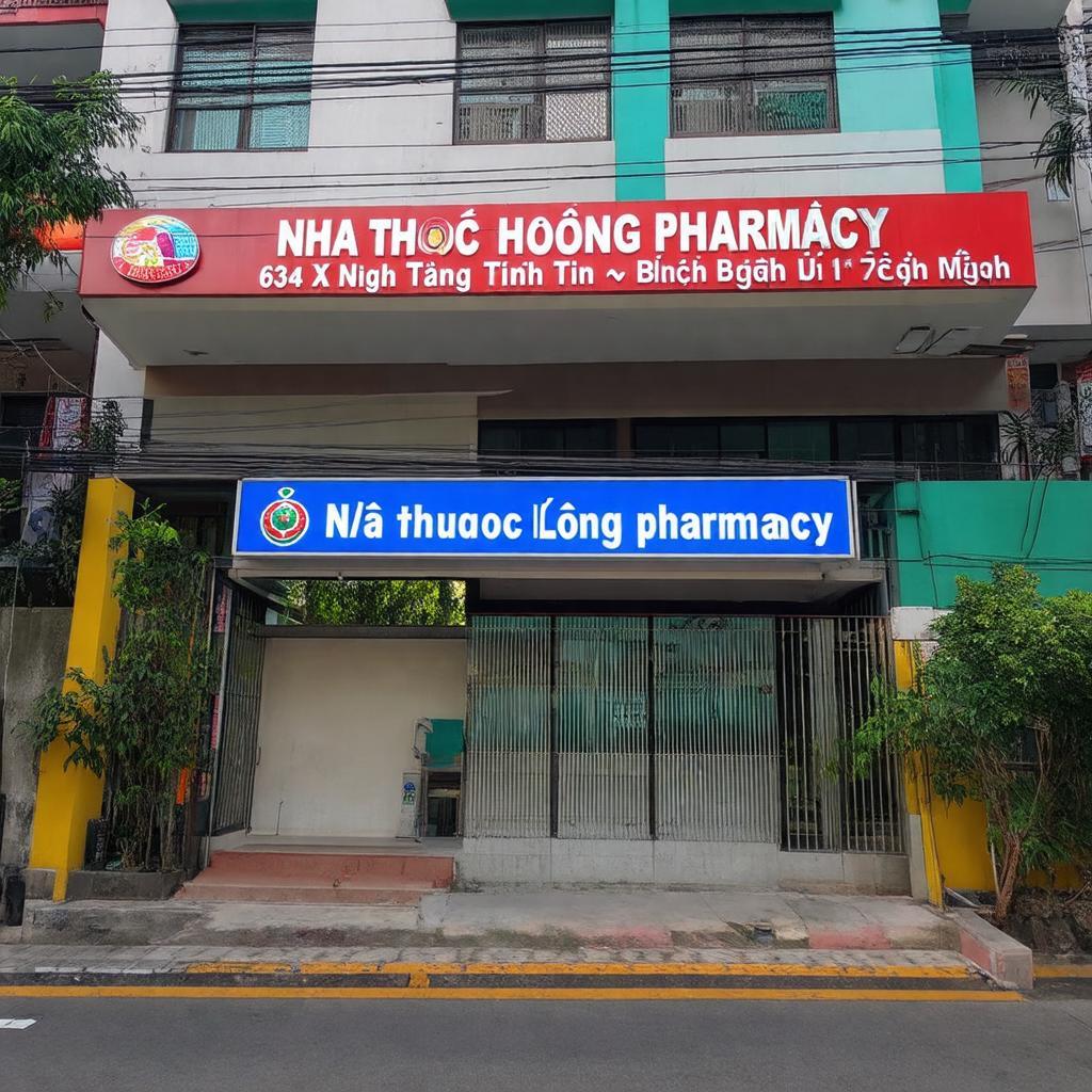 Hinh anh ngoai canh Nha thuoc Hoang Long tai dia chi 634 Xo Viet Nghe Tinh Binh Thanh.