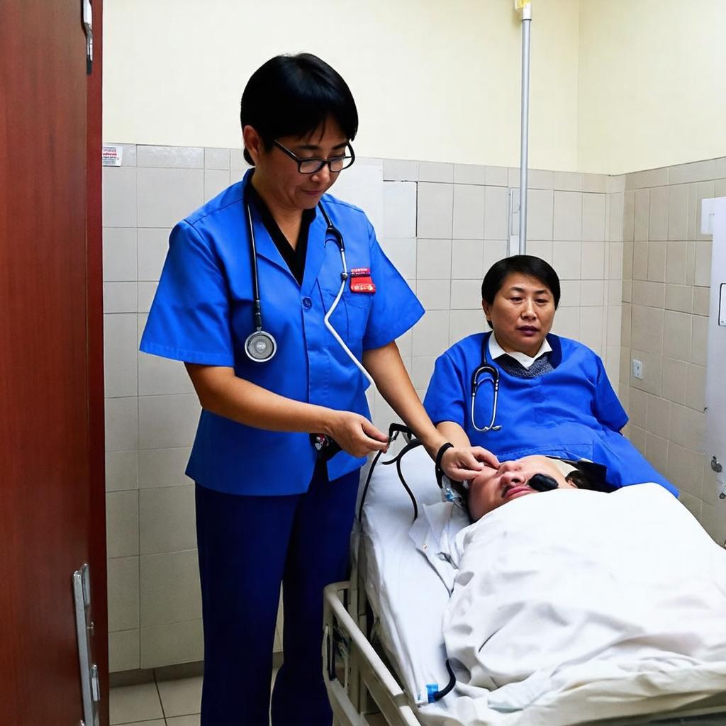 Can bo y te tai Tram y te phuong 4 quan 10 tan tinh tham kham cho benh nhan