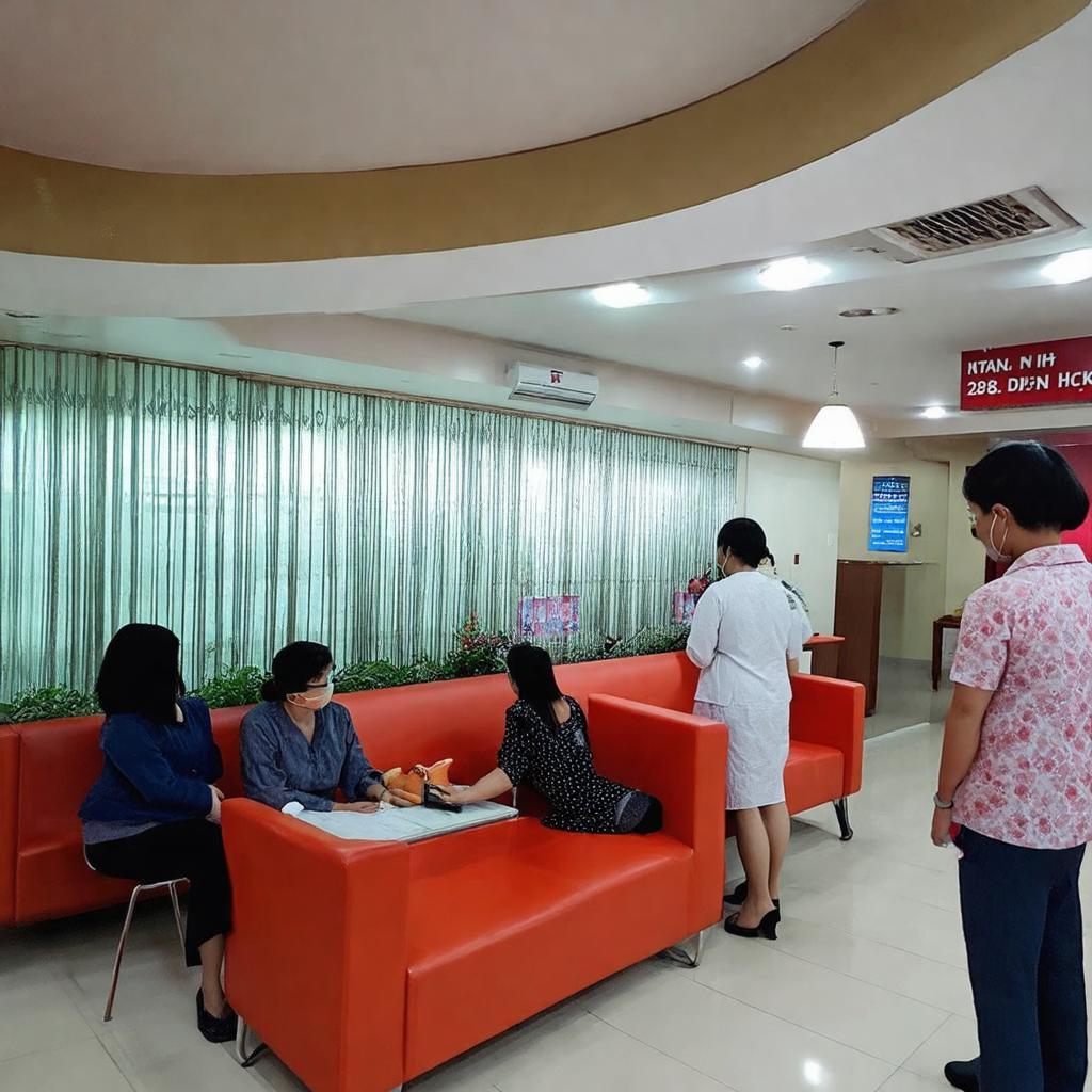 Bên trong khu vực khám bệnh tại Bệnh viện Mắt TP.HCM ở Quận 3
