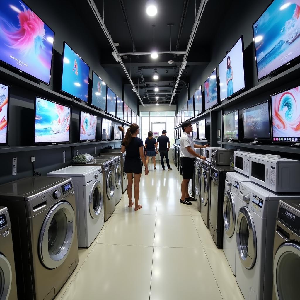 Không gian trưng bày bên trong Điện Máy HC 56 Nguyễn Văn Linh Hưng Yên