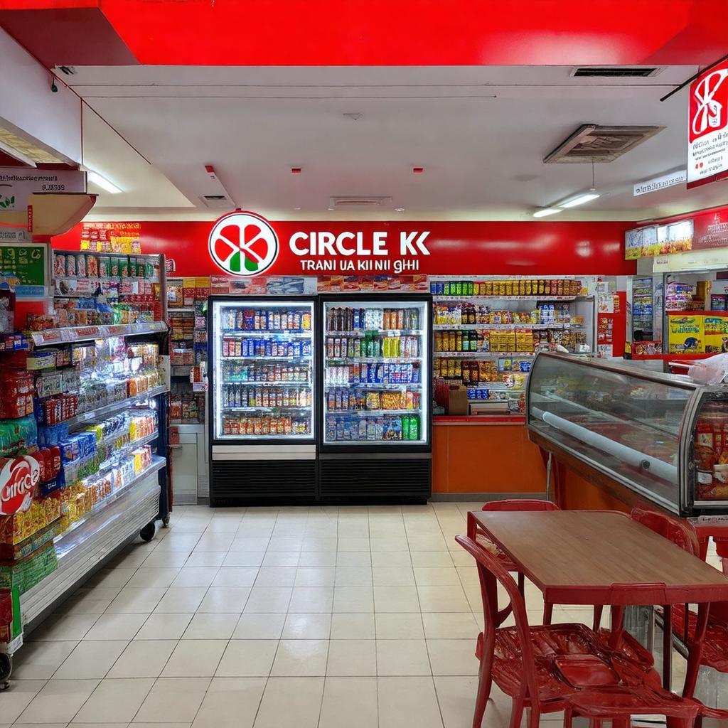 Khong gian ben trong va cac mat hang da dang tai Circle K 113 Tran Dai Nghia Ha Noi
