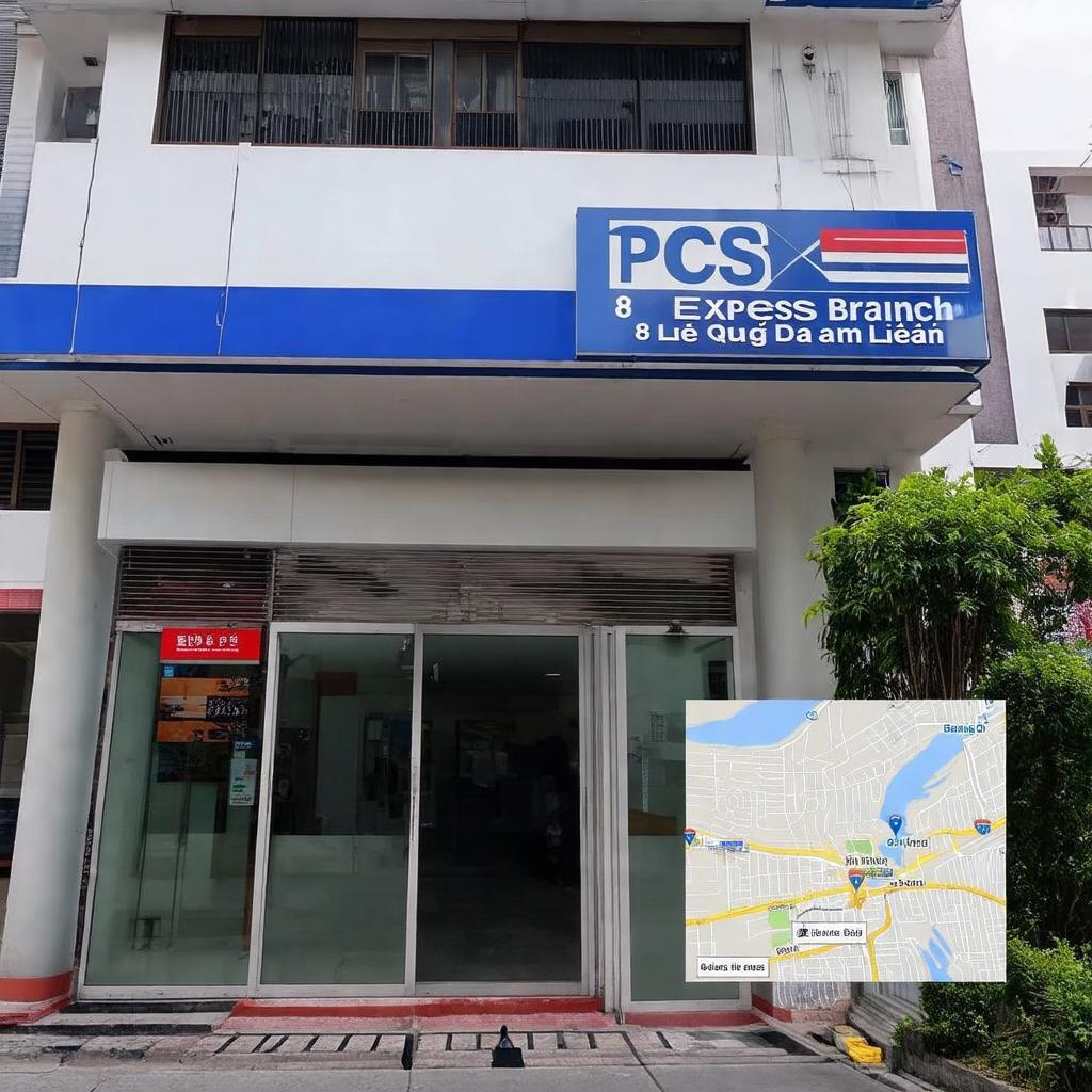 Bản đồ vị trí và hình ảnh ngoại thất PCS Express 8 Lê Quang Đạo Mỹ Đình Nam Từ Liêm