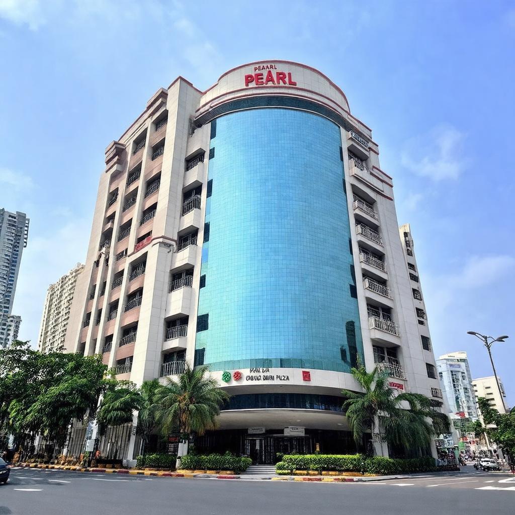 Toàn cảnh mặt tiền tòa nhà Pearl Plaza sừng sững trên đường Điện Biên Phủ, Bình Thạnh