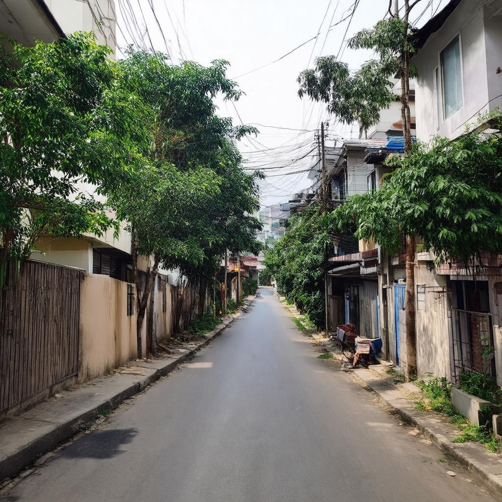 Góc yên bình trong một khu dân cư dọc theo đường Phan Văn Hớn, Hóc Môn.