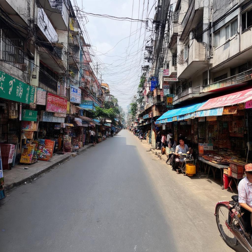 Toàn cảnh phố Nguyễn An Ninh Tương Mai Hai Bà Trưng Hà Nội với đời sống cư dân và cửa hàng sầm uất