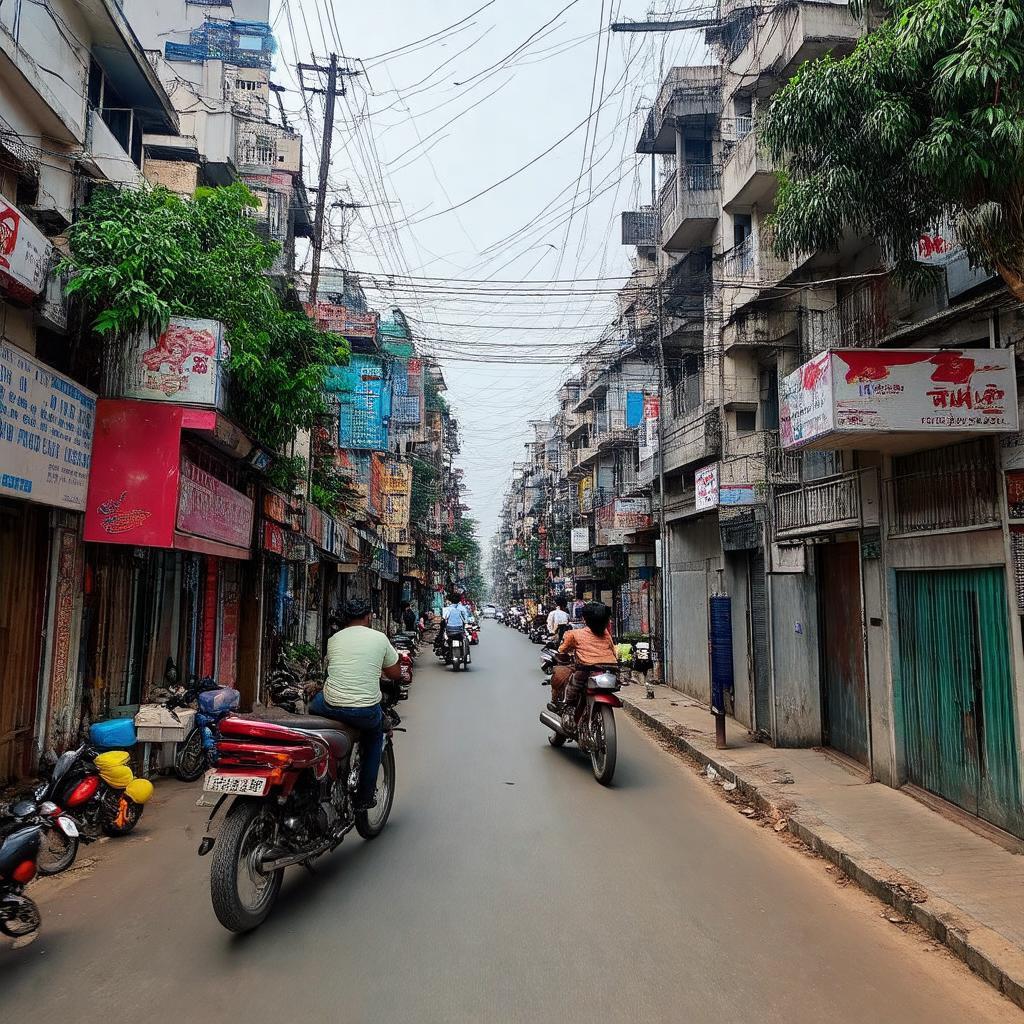 Quang cảnh Phố Nguyễn Chính, Hoàng Mai, Hà Nội, thể hiện vị trí đắc địa, giao thông thuận tiện