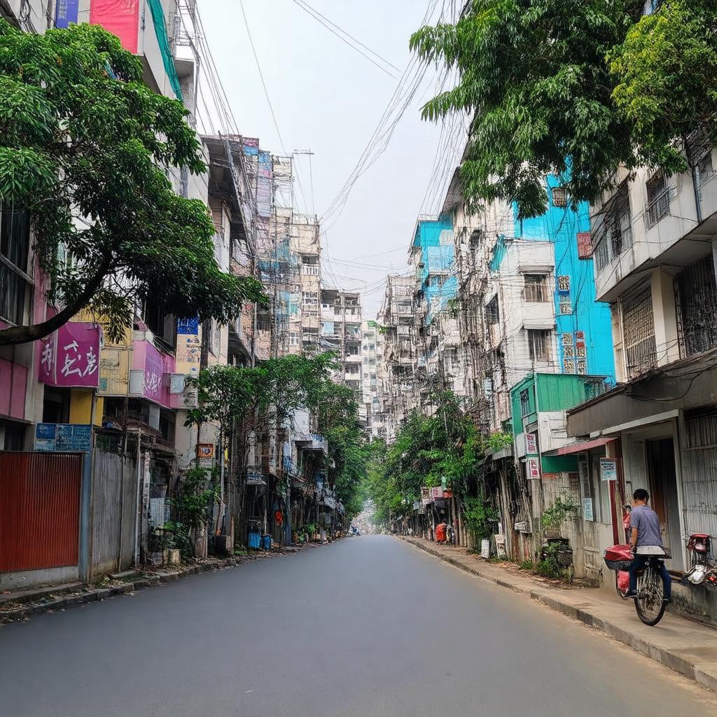 Một góc cảnh quan đô thị trên Phố Thanh Đàm Hoàng Mai Hà Nội