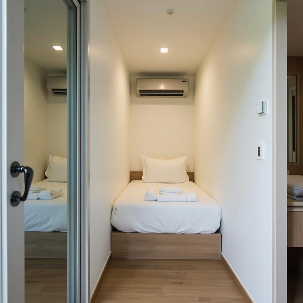 Không gian phòng nghỉ bên trong Hotel Container Phúc Đạt tại Vũng Tàu