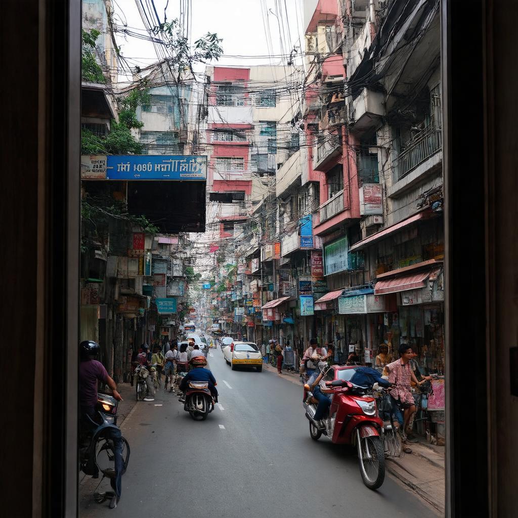 Toan canh truc duong Truong Dinh nhon nhip voi cac tien ich lon hon nhin tu cua ngo