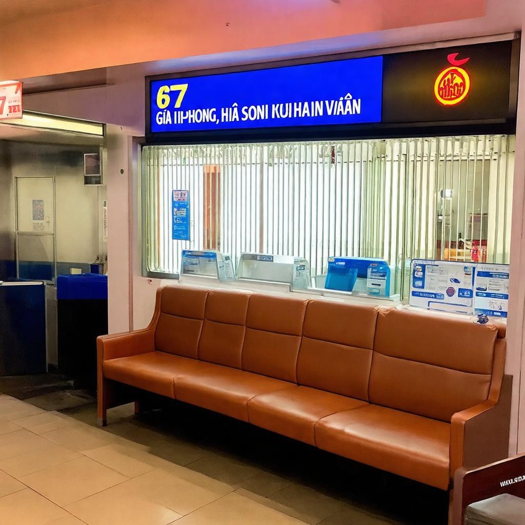 Không gian phòng chờ tiện nghi tại văn phòng 677 Giải Phóng phục vụ hành khách