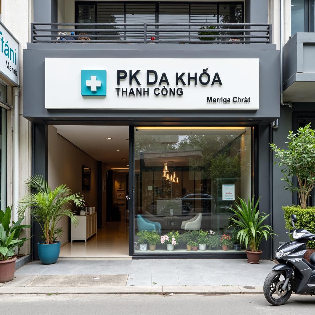 Mat tien cua phong kham Da khoa Thanh Cong tai dia chi 36 Duong CN4