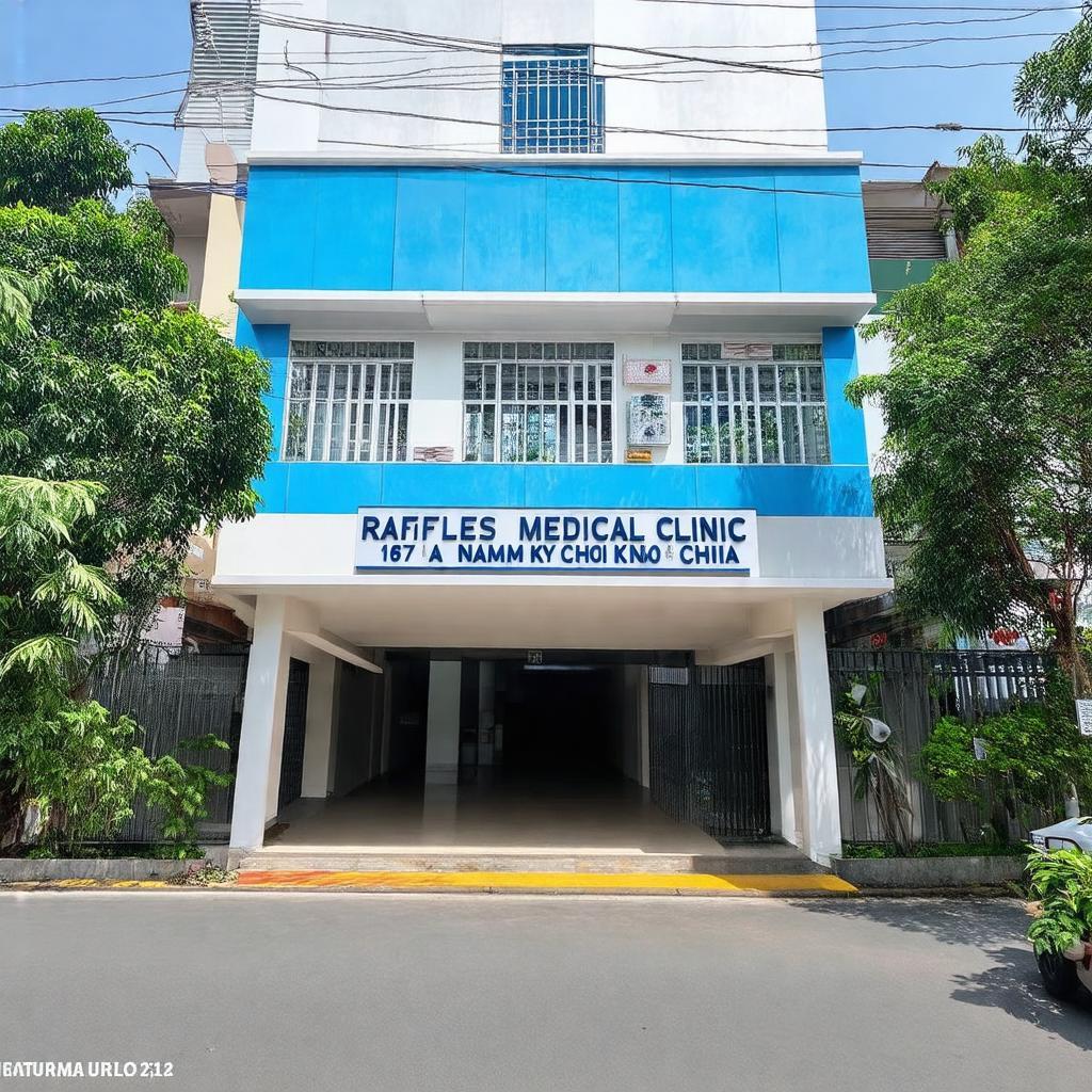 Bản đồ và hình ảnh bên ngoài Phòng Khám Raffles Medical 167A Nam Kỳ Khởi Nghĩa Quận 3