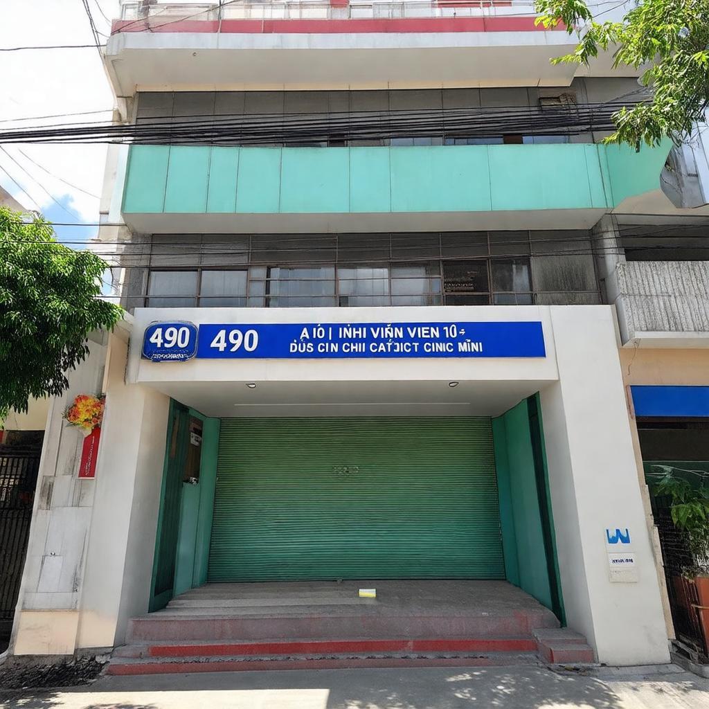 Hinh anh ben ngoai Phong Kham 490 Vinh Vien Q10 the hien dia chi