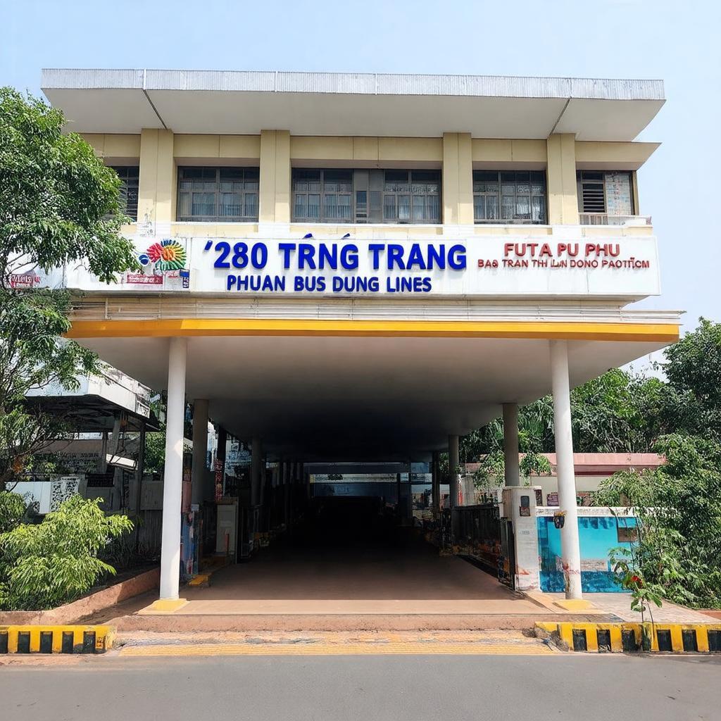 Hình ảnh bến xe Phương Trang Bảo Lộc tại 280 Trần Phú, thành phố Bảo Lộc, Lâm Đồng.