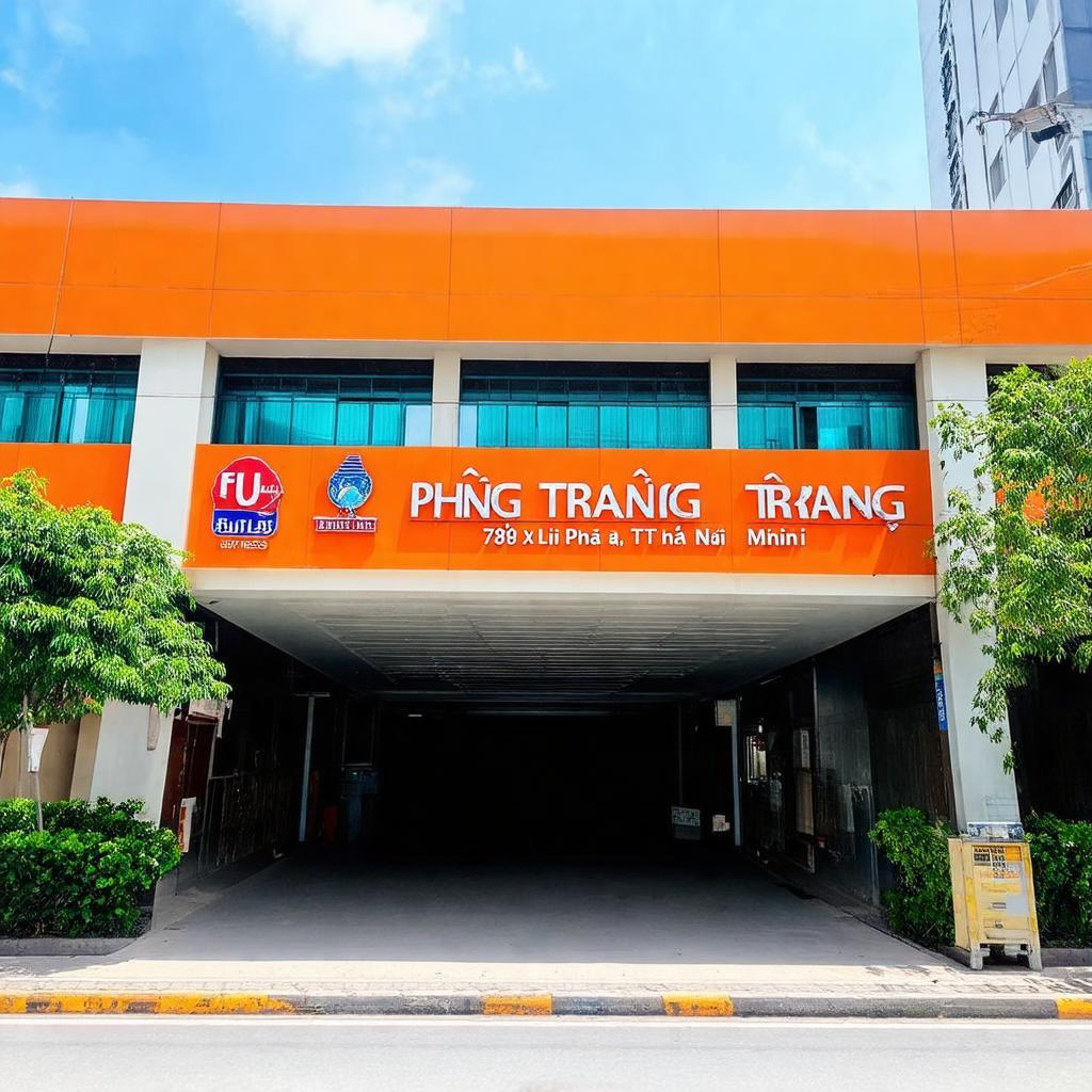 Hinh anh tram Phuong Trang 798 Xa Lo Ha Noi voi bien hieu mau cam noi bat