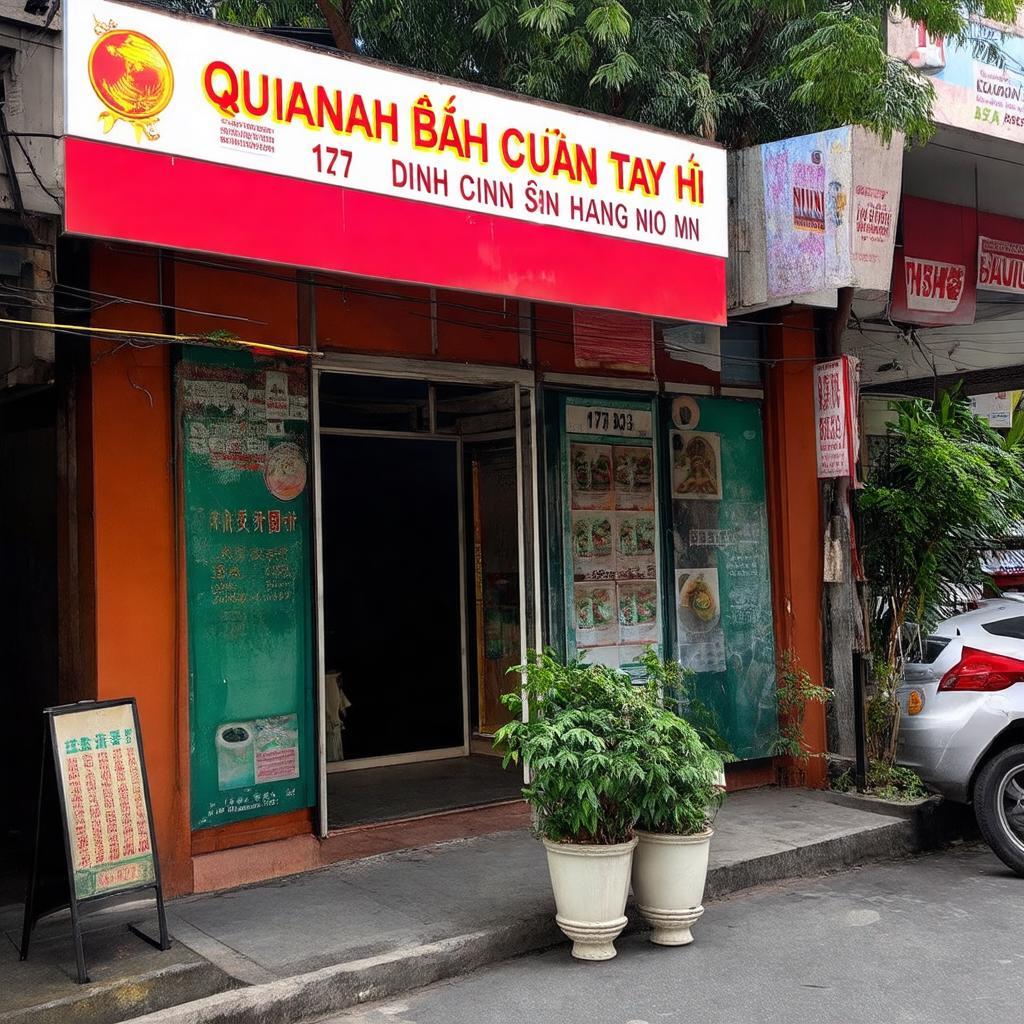 Mặt tiền Quán Bánh Cuốn Tây Hồ 127 Đinh Tiên Hoàng Quận 1 tphcm