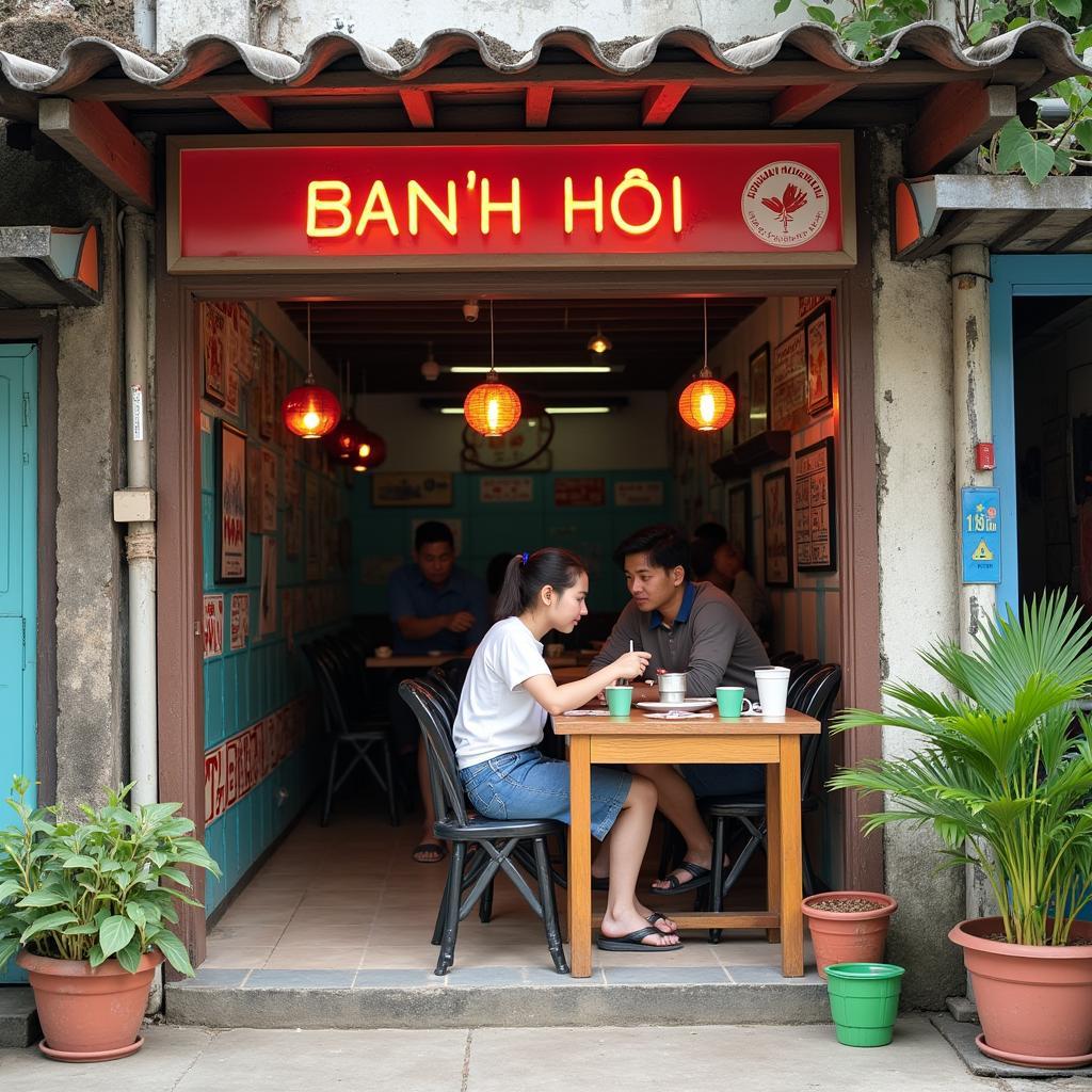 Quán Bánh Hỏi An Nhứt nằm trên Quốc lộ 55 huyện Long Điền Bà Rịa Vũng Tàu