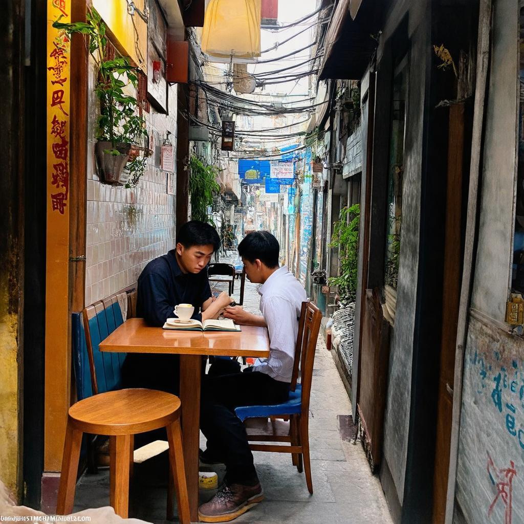 Quán cà phê nhỏ, yên tĩnh ẩn mình trong Hẻm 105 Nguyễn Cửu Vân, đậm chất Sài Gòn xưa.