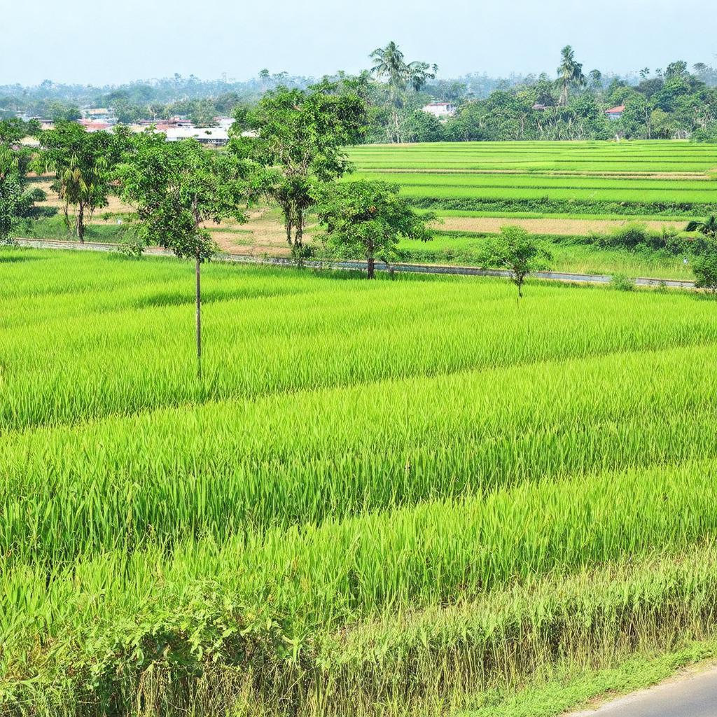 Khung cảnh yên bình xung quanh Ngã ba Quán Lát Đức Chánh Mộ Đức Quảng Ngãi