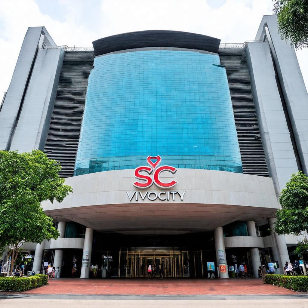 Hinh anh toan canh ben ngoai trung tam thuong mai SC VivoCity noi co rap CGV