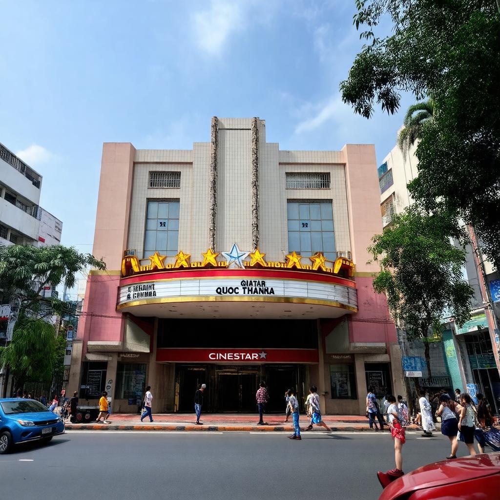Hinh anh mat tien rap Cinestar Quoc Thanh tai dia chi 271 Nguyen Trai Quan 1 Sai Gon hien dai