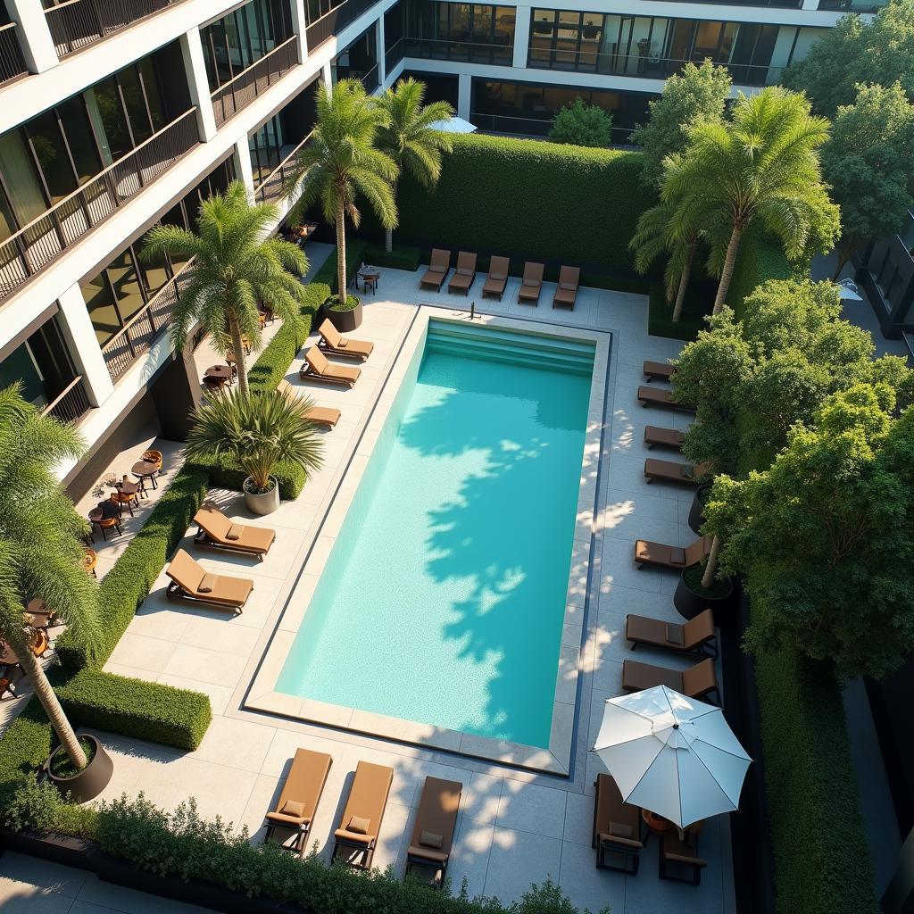 Hồ bơi trên tầng thượng SILA Urban Living mang đến không gian thư giãn tuyệt vời tại Quận 3