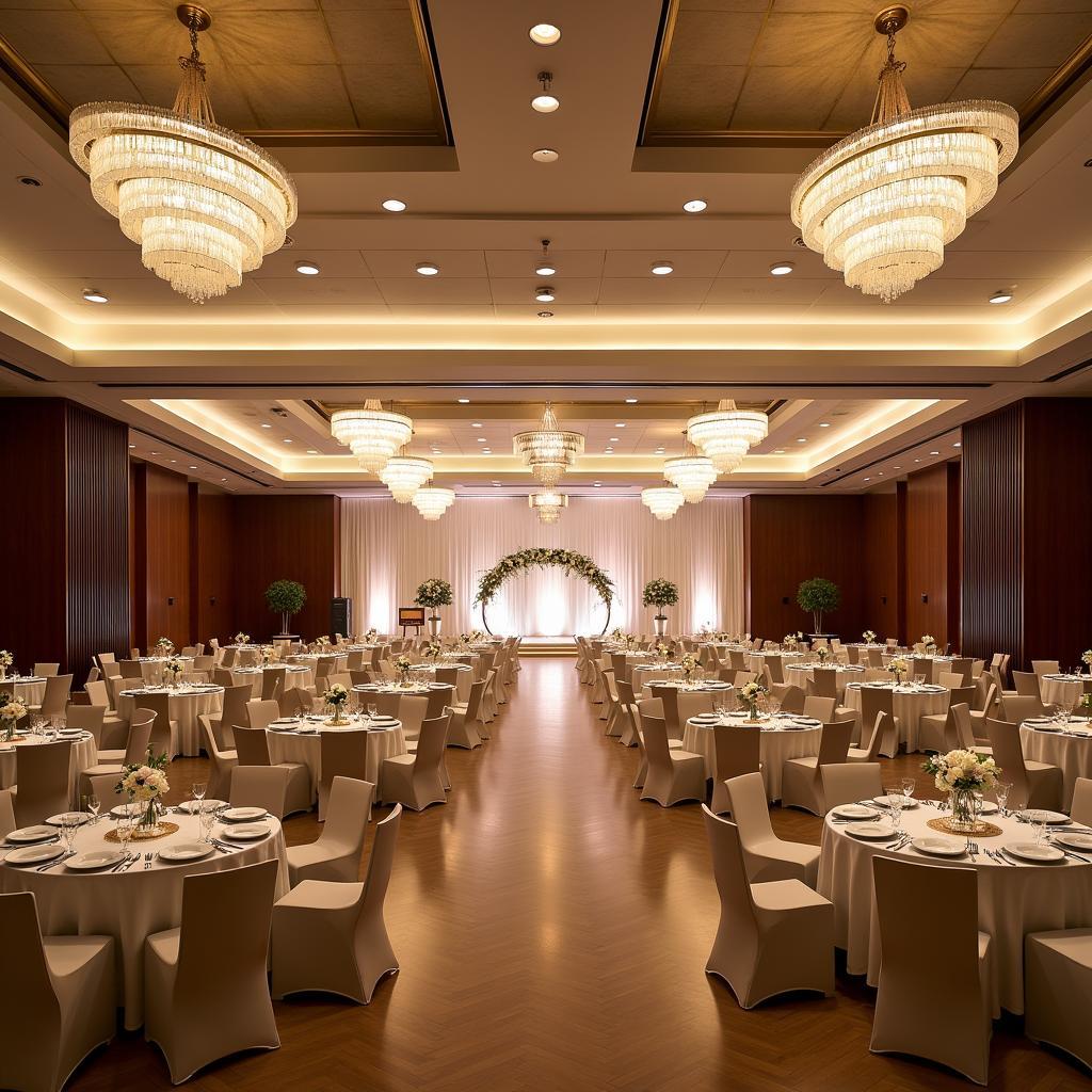 Bên trong sảnh tiệc sang trọng tại Queen Plaza Trần Hưng Đạo Quận 5
