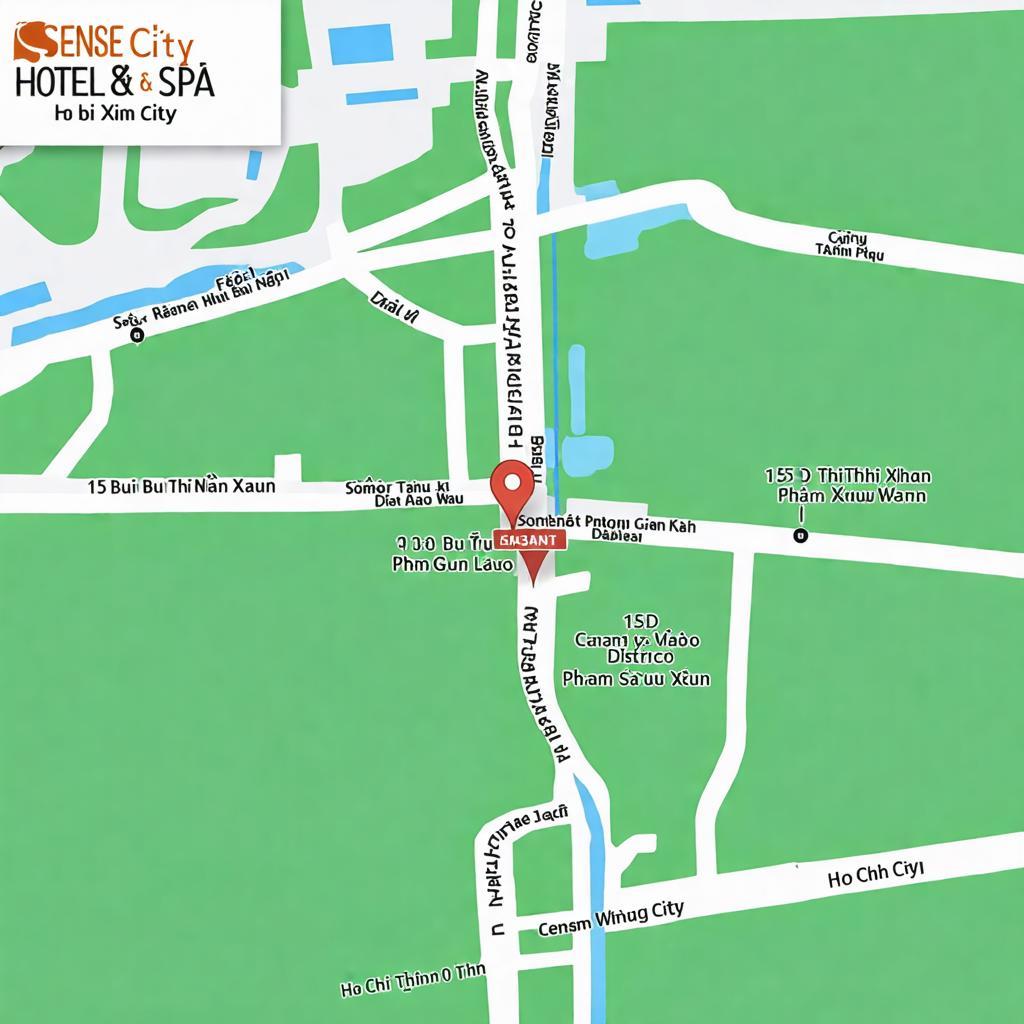 Hình ảnh minh họa vị trí đắc địa của Sense City Hotel & Spa tại Quận 1