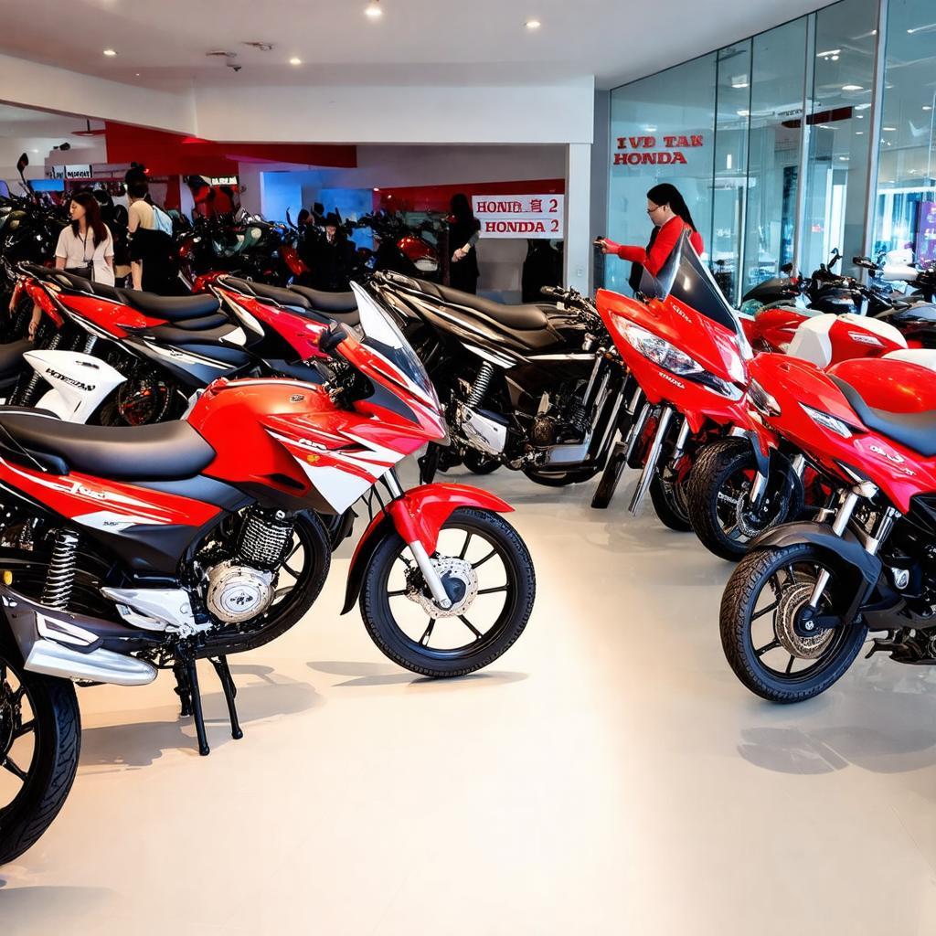 Không gian trưng bày xe tại Head Honda Thủ Đức Võ Văn Ngân