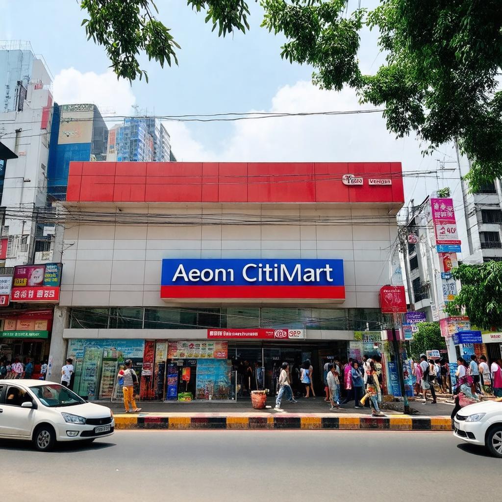 Mặt tiền siêu thị Aeon Citimart tại số 123 Nguyễn Trãi, Quận 1, TP.HCM.