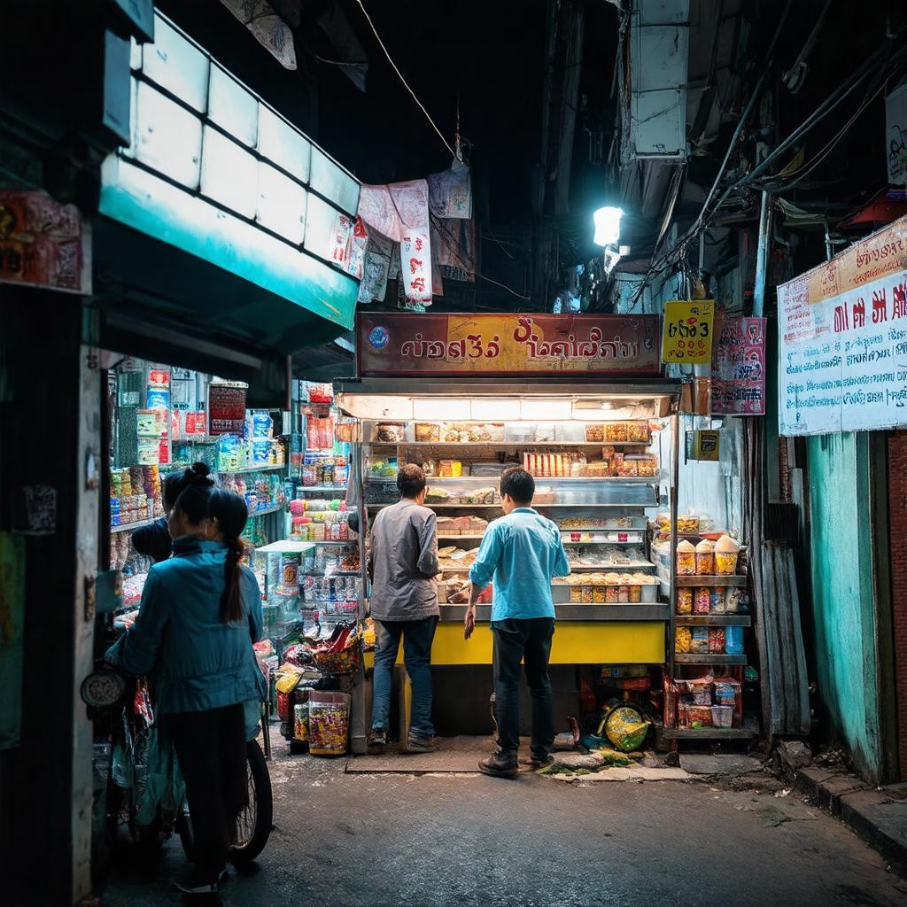 Hoạt động sinh hoạt và kinh doanh nhỏ của người dân trong ngõ 183 Hoàng Văn Thái, Hà Nội