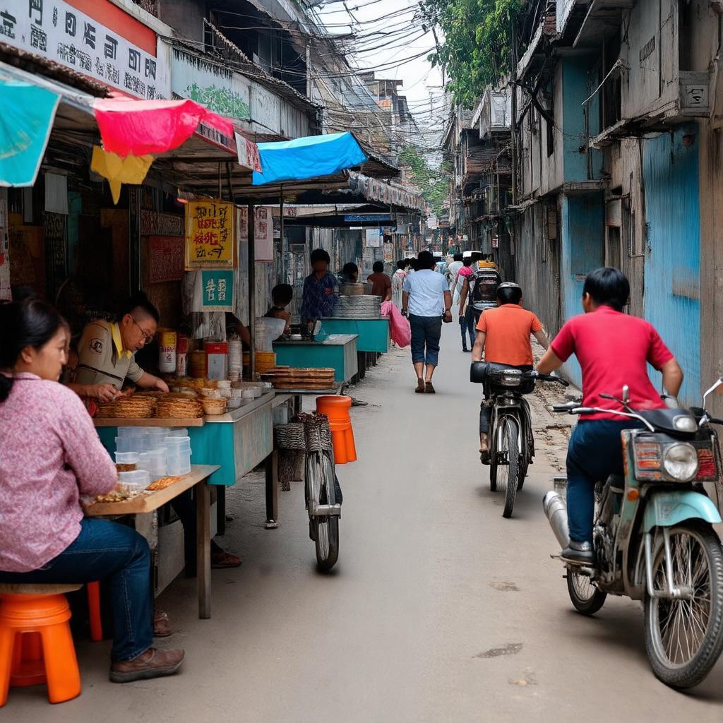 Hình ảnh minh họa cuộc sống thường nhật tại khu vực Hạ Trì, Hà Cầu
